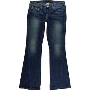 True Religion Joey Twisted Flare Jeans Women's 29 Flap Pockets Vintage VTG A132